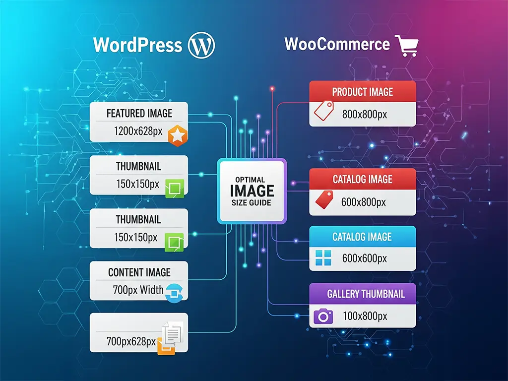 Optimal image sizes in WordPress and WooCommerce.